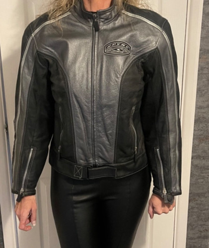 Giacca moto donna pelle - pelle, uk10